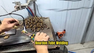 Stainless Steel Pressure Gauge Semi-Automatic Welding Process